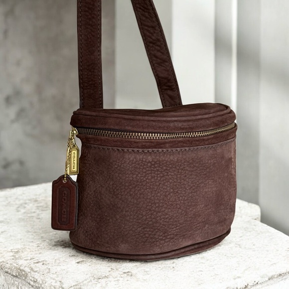 Rare Coach Vintage Creel Crossbody Bag Brown Nubuck Leather - Picture 5 of 17